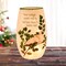 Stony Creek 5.25 In Dove Love Pre-Lit Small Vase Lighted Glass Accent , Bereavement Birds Remembrance